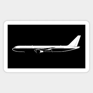 767-400 Silhouette Magnet